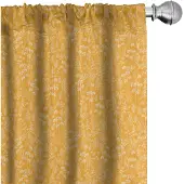 Abakuhaus Botanische Gordijnen – 2x75x175 cm – Microvezel – Halfschaduw – Marigold Cream