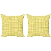 Abakuhaus Abstrakt Kussenhoes – 40x40 – Dubbeldruk – geel/wit