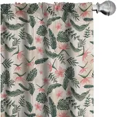 Abakuhaus Tropische Plumeria Gordijnen – 2x75x245 cm – microvezel, Halverduisterend