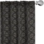 Abakuhaus – Geometrische Gordijnen – 2x75x175 cm – Donker Taupe en Zachtgrijs