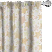 Abakuhaus Sterren Gordijnen – 2x75x225 cm – microvezel – Lichtgetinte Pale Yellow Marigold