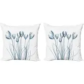 Abakuhaus Blume Kussenhoes Set – 2x45x45 cm – Dubbelzijdig bedrukt – microvezel