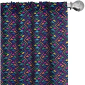 Abakuhaus Geometrische gordijnen – 2x75x245 cm – veelkleurig, microvezel