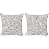Abakuhaus Kussenhoes – Antiek Mozaïek 45x45 cm, Dubbelzijdig Grijs-Wit