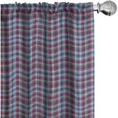 Abakuhaus Geruit Gordijnen – 2x75x245 cm – Microvezel – Semi-donker