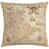 Abakuhaus Crème Kussenhoes – 60x60 cm – Dubbelzijdig bedrukt, Rits