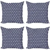 Abakuhaus Indigo Kussenhoes Set – 4×50×50 cm – Microvezel