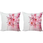 Abakuhaus Kussenhoes-Set 2x40x40 cm – Kersenbloesem Lichtroze