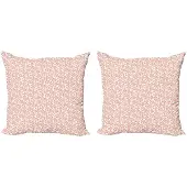 Abakuhaus Kussenhoes Set – 2x40x40 cm – Dubbelzijdig bedrukt – Gedroogde Roos