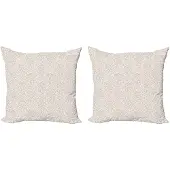 Abakuhaus – Kussenhoes 45x45 cm – Set van 2 – Dubbelzijdig bedrukt – Microvezel Tan