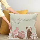 Abakuhaus Pasen Kussenhoes – 50x50 cm – Bleek Saliegroen/Roze, beidseitig bedrukt, waschbaar