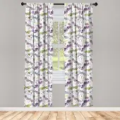 Abakuhaus Libelle Gordijnen – 2x75x245 cm – Halfdonker Microfiber – Bleekblauw Lila