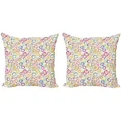 Abakuhaus Abstract Kussenhoes Set – 2x60x60 cm – Microvezel – Dubbelzijdig bedrukt – Veelkleurig