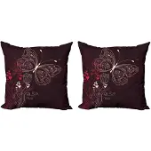 Abakuhaus Romantische Kussenhoes Set 2x40x40 cm – Dubbelzijdig bedrukt – Microvezel