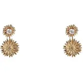 Go Dutch Label Oorknoppen Double Flower Stud Goudkleurig