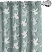 Abakuhaus Engel-Gordijnen – 2x75x225 cm – Gestreepte microvezel