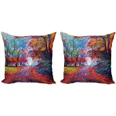 Abakuhaus Kussenhoes 2x60x60 cm – Dubbelzijdig bedrukt – Microvezel – Scharlakenrood
