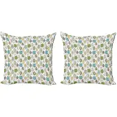 Abakuhaus Kussenhoes Set – 2x50x50 cm – Doodle Paardenbloem – microvezel