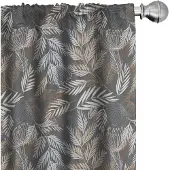 Abakuhaus Gordijnen 2-delige set 75x245 cm – microvezel, halfverduistering, bruin-grijs