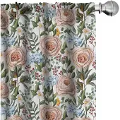 Abakuhaus Bloemen gordijnen – 2x75x245 cm – microvezel – veelkleurig
