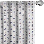 Abakuhaus Anker Gordijnen – 2x75x225 cm – Microvezel, Halffunctie, Marine/Rubin