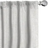 Abakuhaus – 2x Gordijnen Microfaser 75x245 cm Beige-Wit – Halfdonker