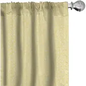 Abakuhaus Floraal Geel – Gordijnen 2x75x225 cm – Microvezel, Halfverduisterend