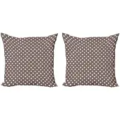 Abakuhaus Kussenhoezen 50x50 – Set van 2 – Dubbelzijdig – Warm Taupe