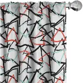 Abakuhaus Grunge gordijnen – 2x75x225 cm – mintgroen vermiljoen – microvezel