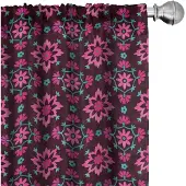 Abakuhaus Gordijnen – Boho Bloemen, 2x75x175 cm, Burgund