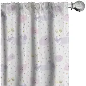 Abakuhaus Kindergordijnen Eenhoorns – 2x75x245 cm – Microvezel