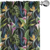 Abakuhaus Jungle Leaves – 2-delige set gordijnen 75x245 cm – microvezel