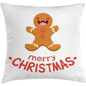 Abakuhaus Kerstkussenhoes – Dubbelzijdig bedrukt Lebkuchen – 40x40 cm – Polyester