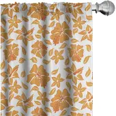 KOZMOS TEKSTİL VE GERİ DÖNÜŞÜM SANAYİ TİCARET LİMİTED ŞİRKETİ Gordijnen – 2x75x245 cm – Halfdonkerend – Oranje/Wit