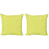 Abakuhaus Kussenhoezen Set – 2x45x45 cm – Appelgroen – Dubbelzijdig