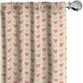Abakuhaus Romantische gordijnen – 2x75x225 cm – microvezel – halfdonkerend