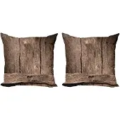 Abakuhaus Primitive Land Kussenhoes Set 2x50x50 cm – Dubbelzijdig – Umber