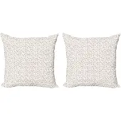 Abakuhaus Kussenhoes – 50x50 cm – Dubbelzijdig bedrukt – Lichtroze en groen