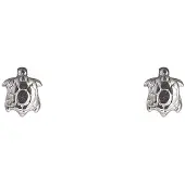 Go Dutch Label Oorknoppen Turtle Stud Zilverkleurig