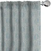 Abakuhaus Blauw-Beige Gordijnen – 2x75x225 cm – Microfiber, Halfdonker