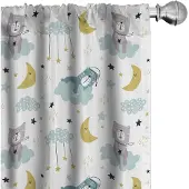 Abakuhaus Kinder gordijnen – 2x75x175 cm – Meerkleurig, halfdonkerend