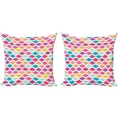 Abakuhaus Kussenhoes Set 2x – Rhombus Mosaïek, Dubbelzijdig, Digitaal, 50x50 cm