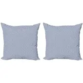 Abakuhaus – Kussenhoezen 2x50x50 cm – Art Deco Schubbenpatroon Boho – Dubbelzijdig