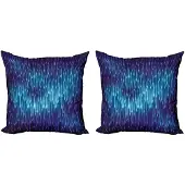 Abakuhaus Abstrakt Kussenhoes – Cosmische Regen – 45x45 cm – Blauw/zwart