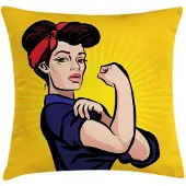 Abakuhaus Kussenhoes – Retro Pin-up – 40x40 cm – Dubbelzijdig bedrukt