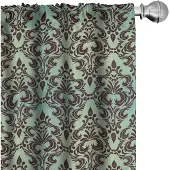 Abakuhaus Mint–Bruin Voorhangen – 2x75x245 cm – Microfiber, Halfdonker