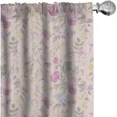 Abakuhaus Bloemen Gordijnen – 2x75x175 cm – Microvezel – Halfdonker