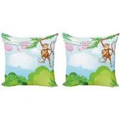 Abakuhaus – Kussenhoes Set 2x50x50 cm – AAP Swinging Kid – Dubbelzijdig bedrukt, rits