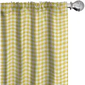 Abakuhaus Abstrakt Vorhänge – 2er-Set 75x245 cm – Gelb Weiß, Mikrofaser