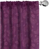Abakuhaus – 2x Paneelgordijnen 75x225 cm – Mikrofaser – Plum & Rosa